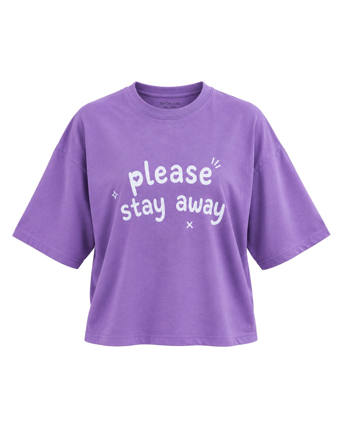 Haze Tee front, 'please stay away'