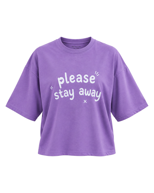 Haze Tee front, 'please stay away'