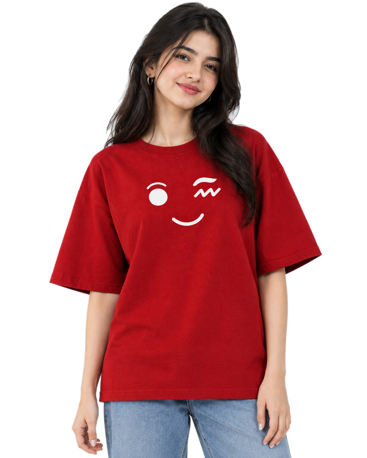 Rouge Drop Tee, worn, front